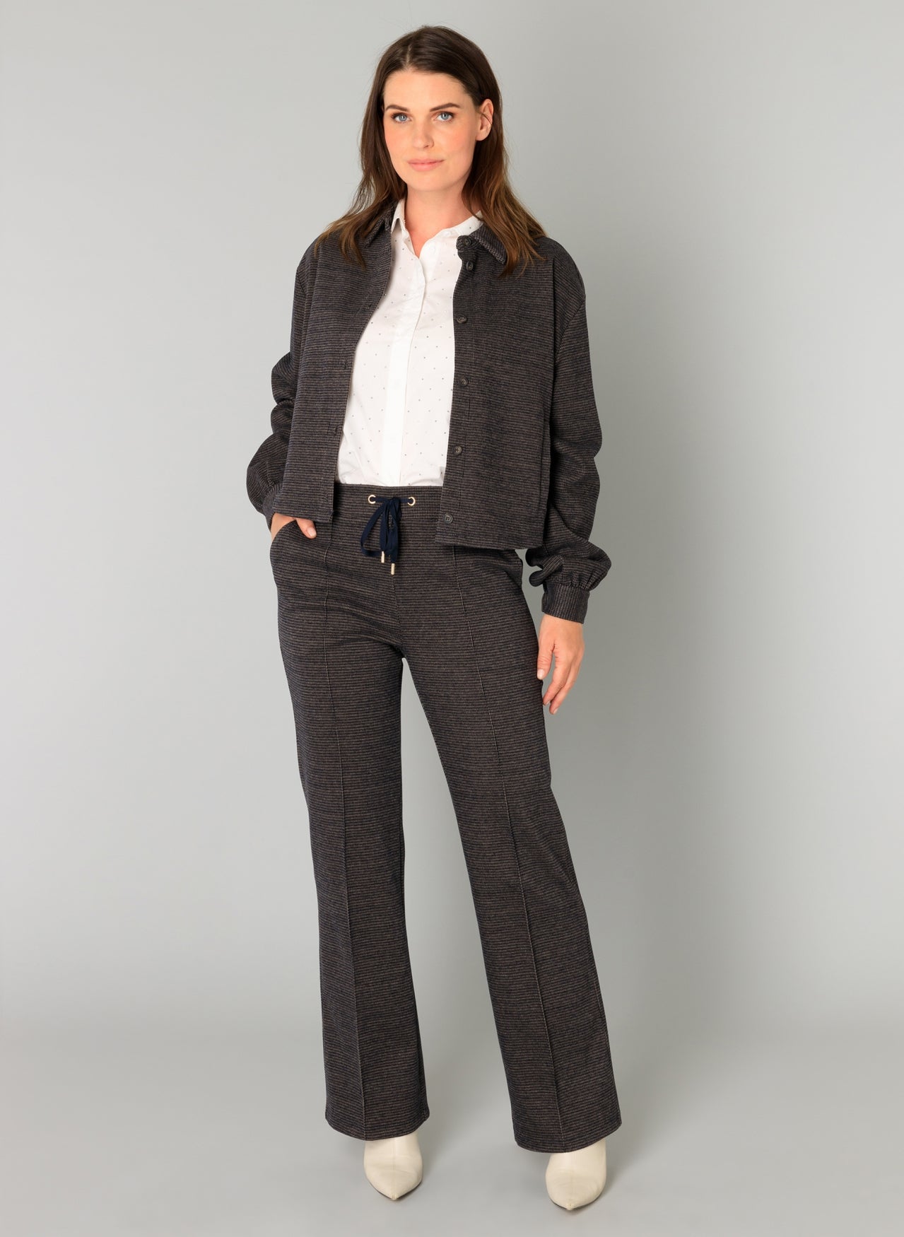 Yest Brown/Navy Printed Trousers