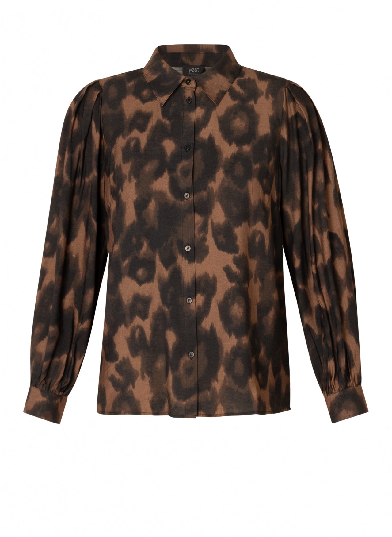 Yest Warm Taupe/Leopard Blouse