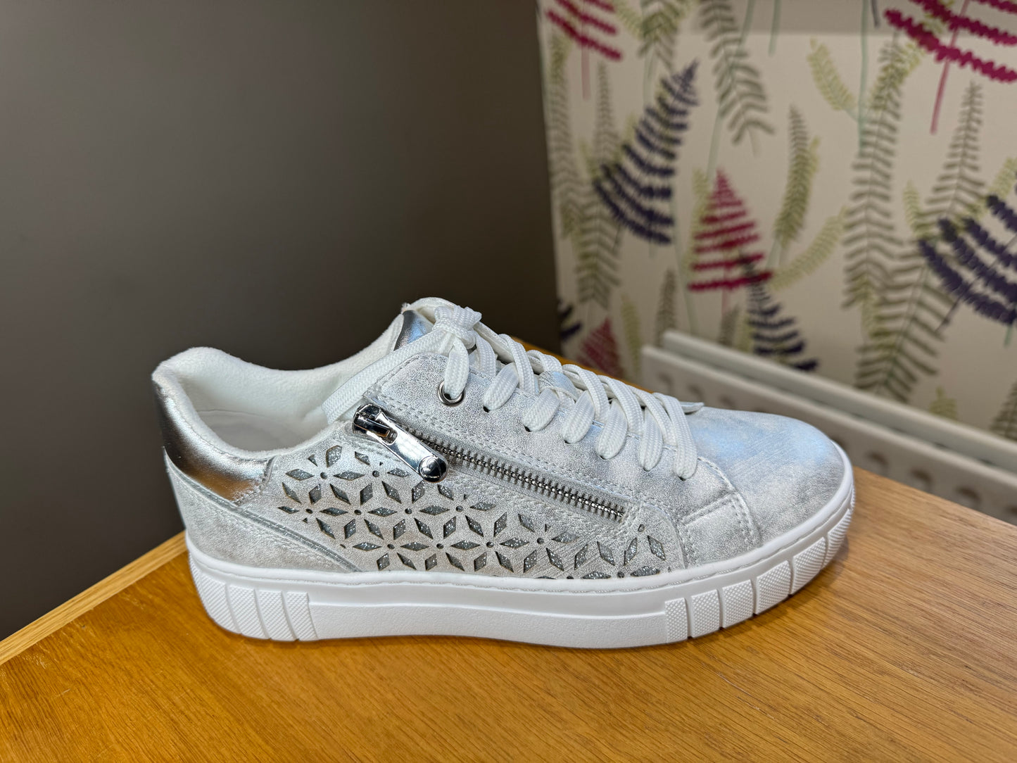 Marco Tozzi Light Grey Zip Trainer