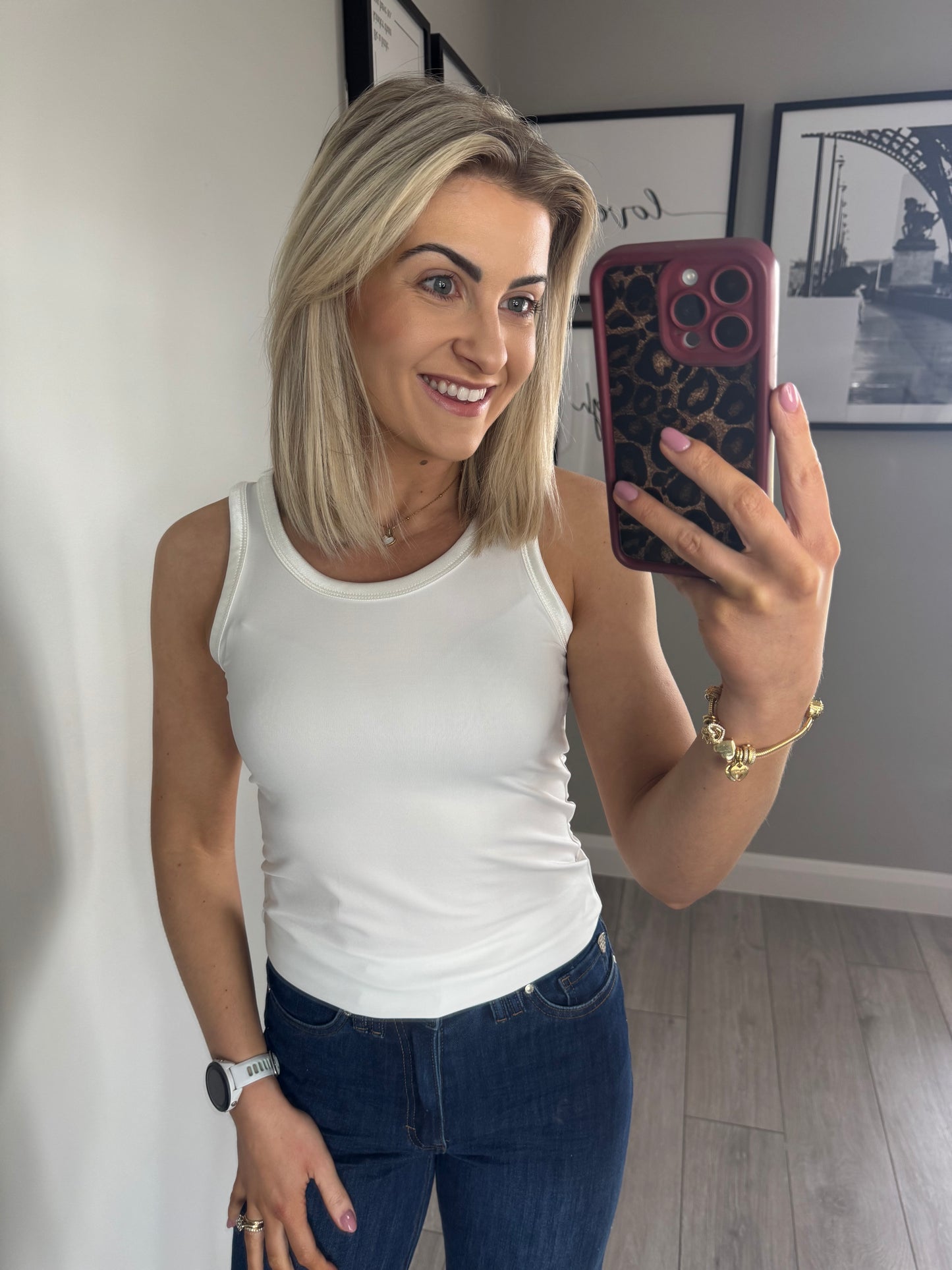 B.Young Iane Sin B Off White Silk Vest