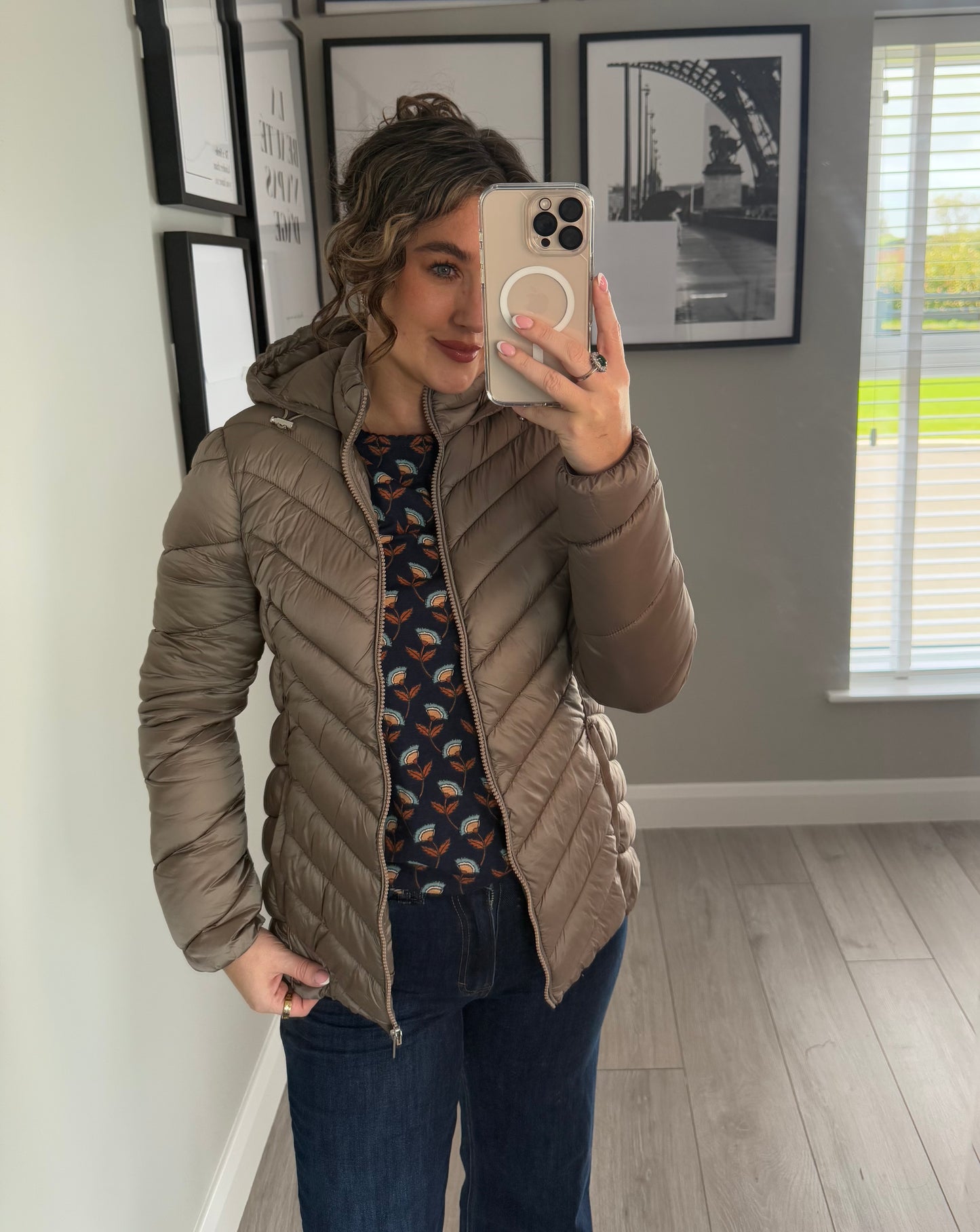 Emreco Taupe Packaway Jacket