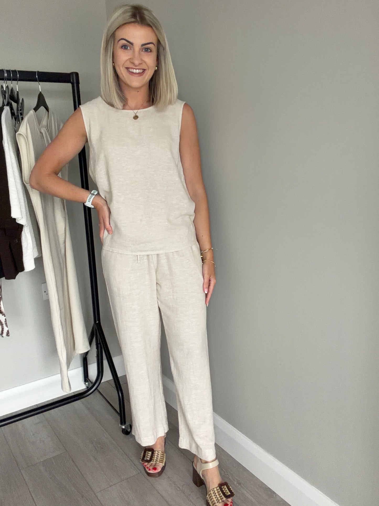 Freequent Moonbeam Melange Trousers