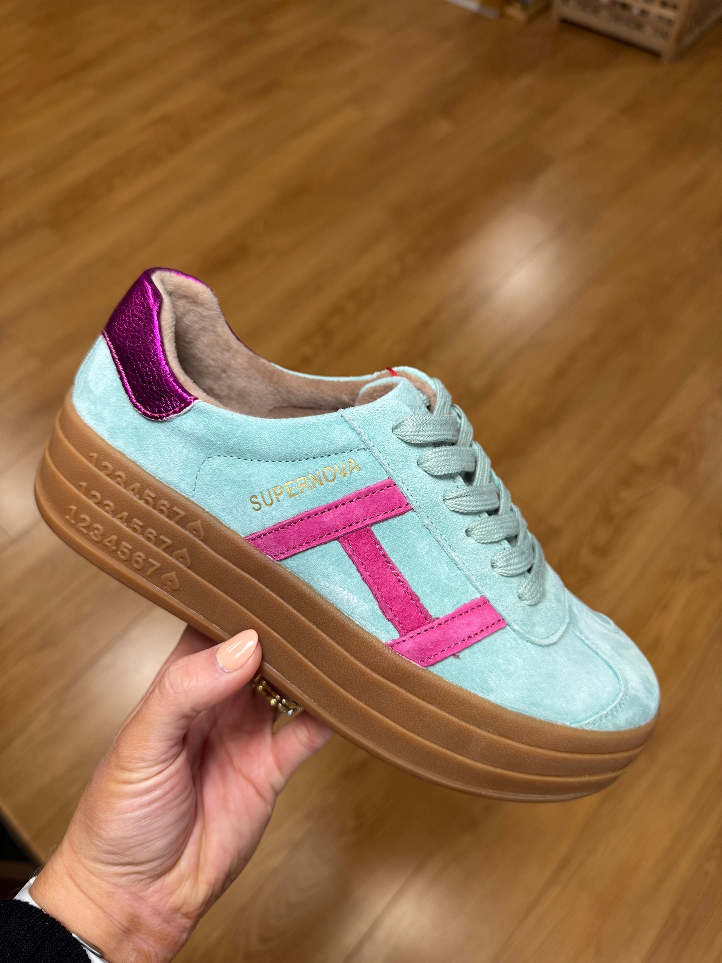 Drilleys Sixty Eight Sea Green Trainer