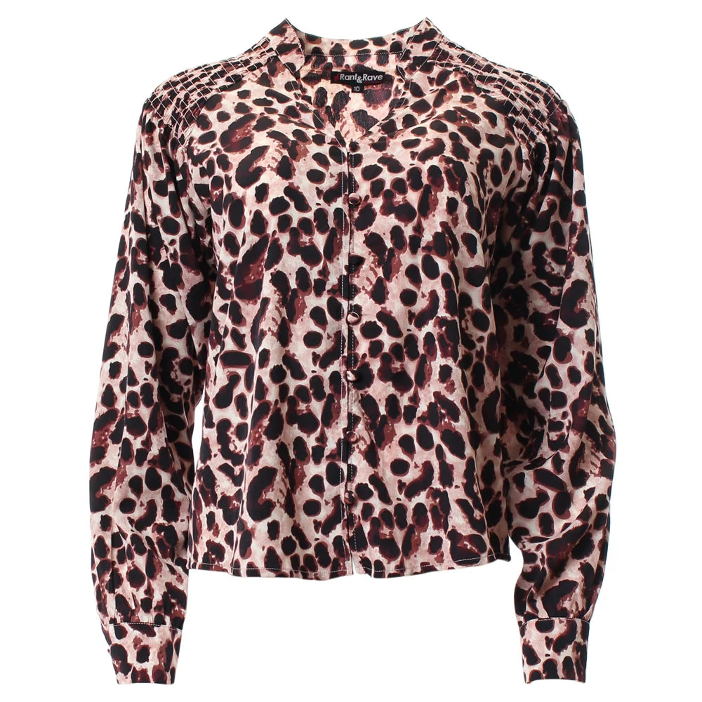 Rant & Rave Clemence Wine Blouse