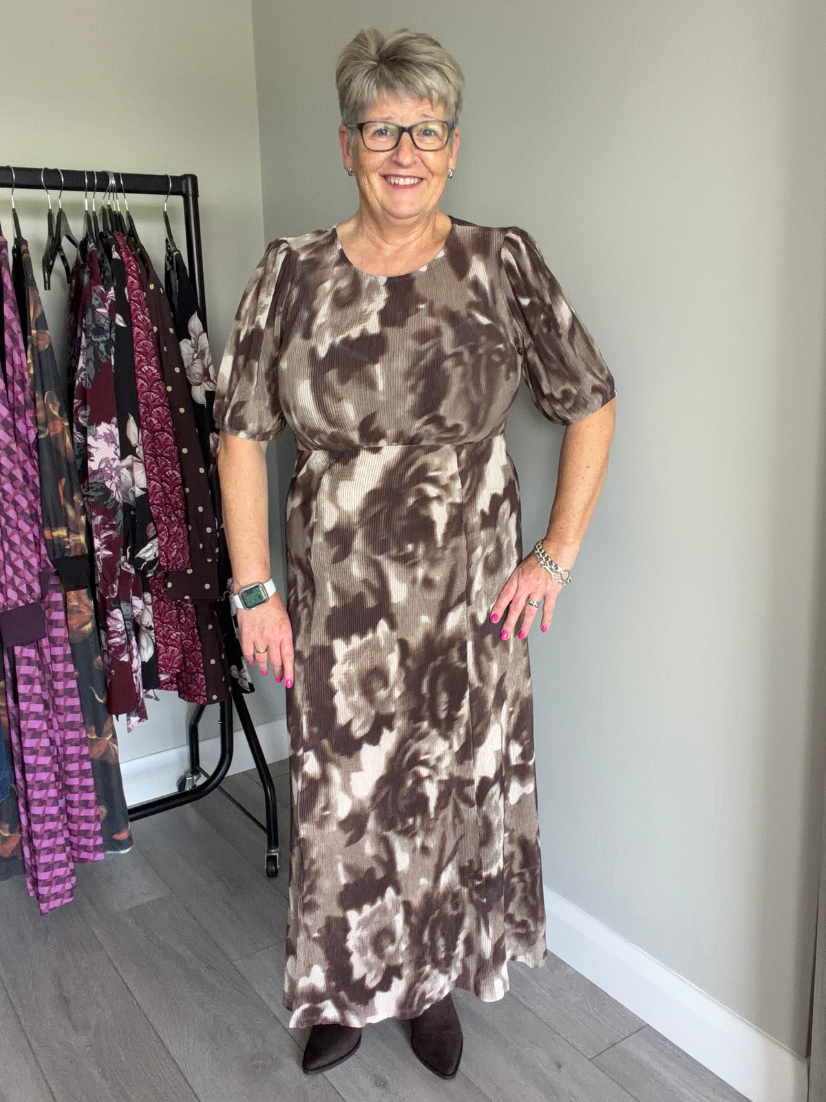 Freequent Desert Taupe/Mole Dress