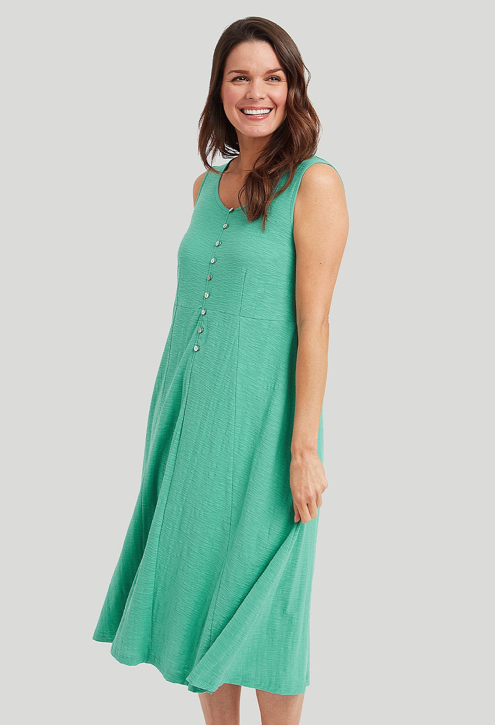 Adini Aqua Sleeveless Dress