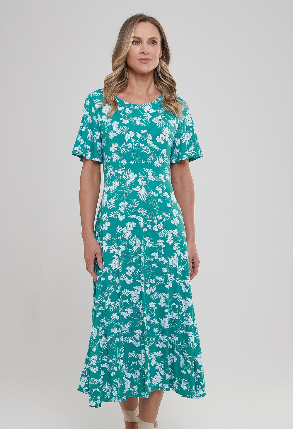 Adini Turquoise Floral Dress