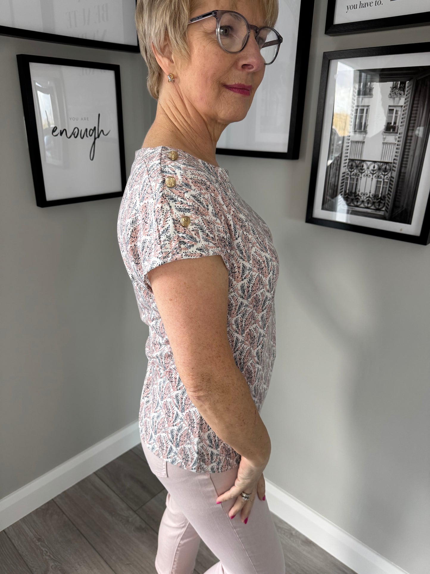 Dusty Pink Print Tee