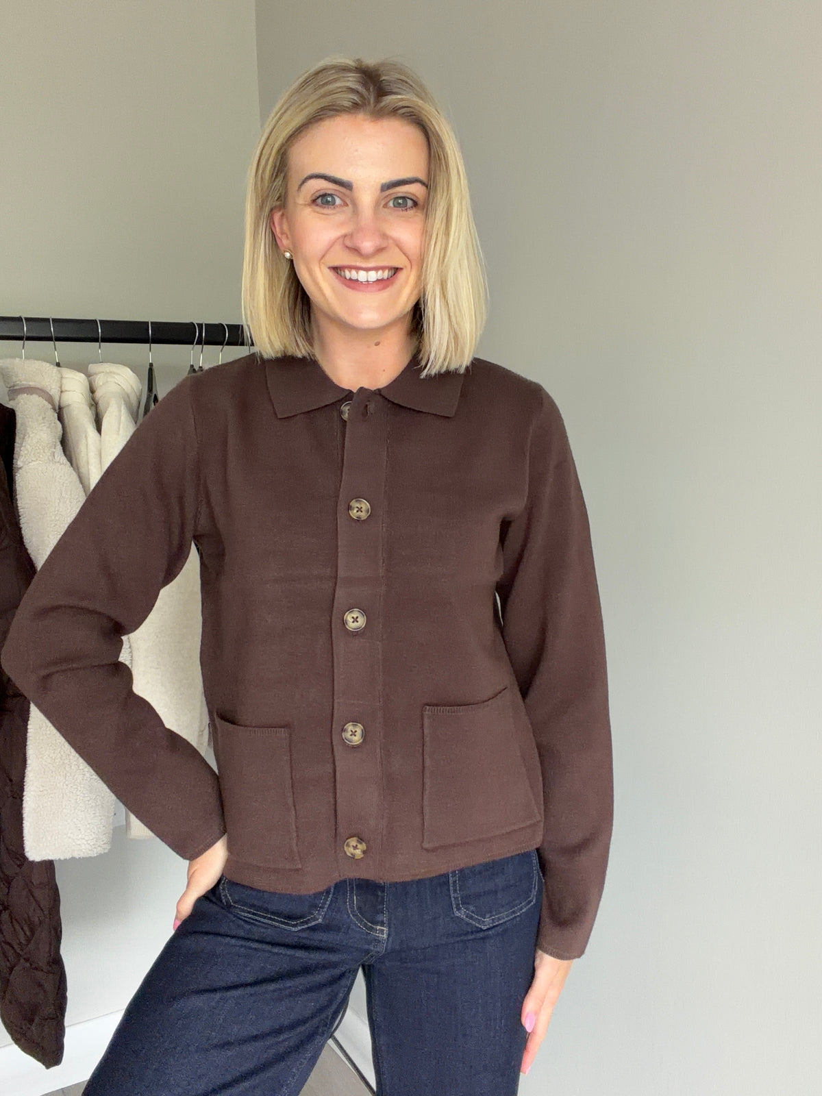 B.Young BYotari Brown Cardigan