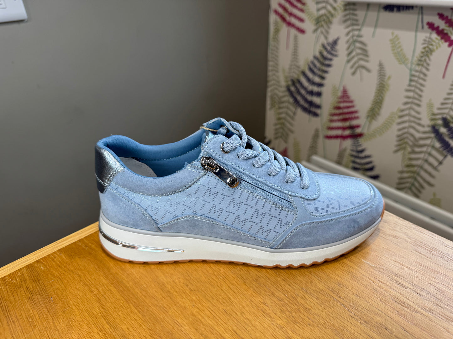Marco Tozzi Blue Logo Zip Trainer