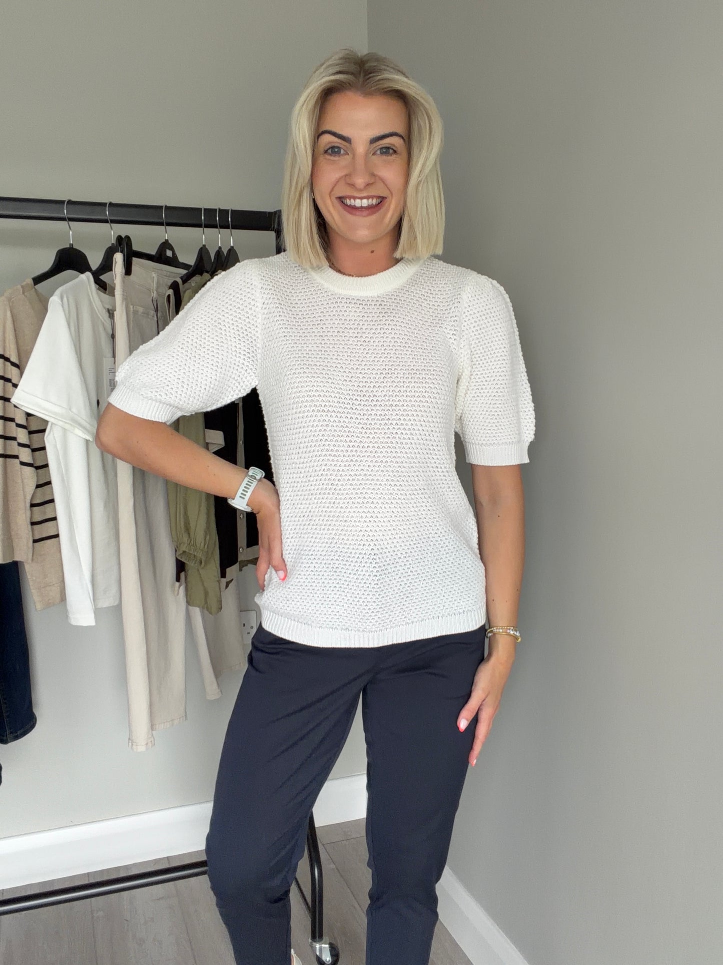 Kaffe KAvivian Chalk Knit Pullover