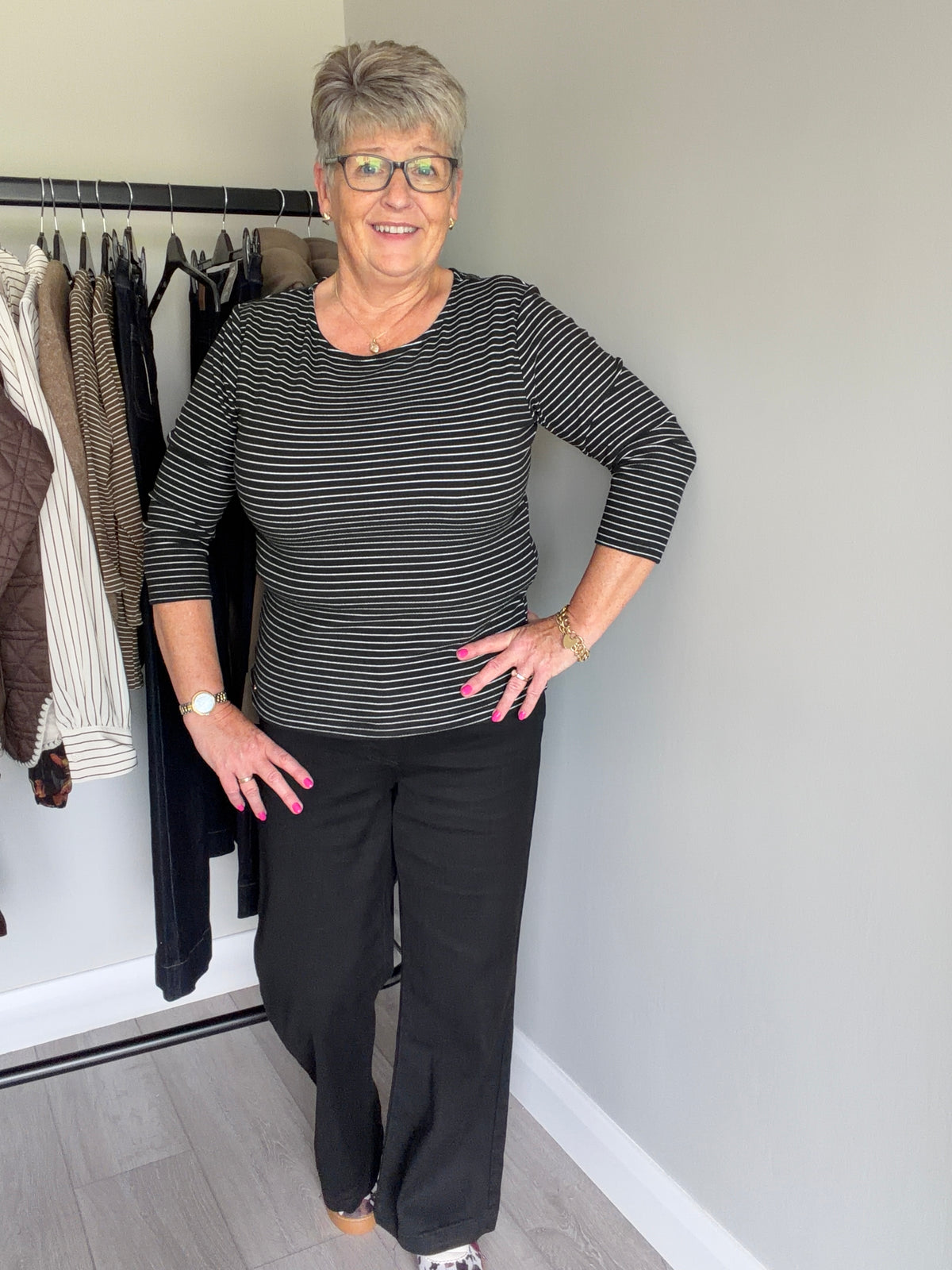 Rant & Rave Jane Black Wide Leg Jean
