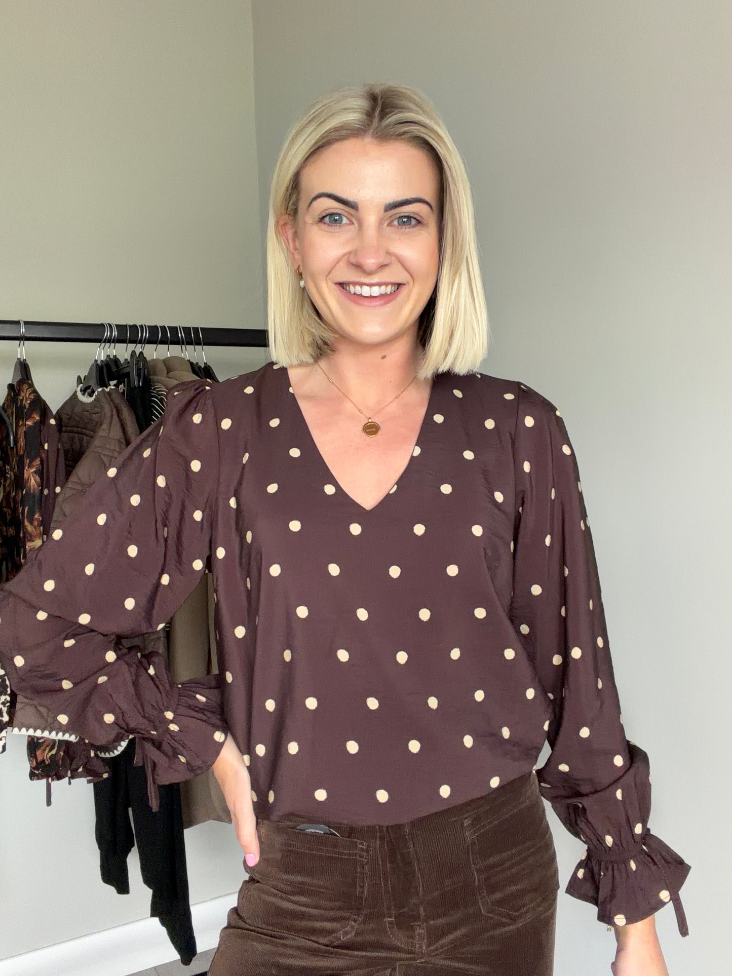 Rant & Rave Sophia Chocolate Dot Top