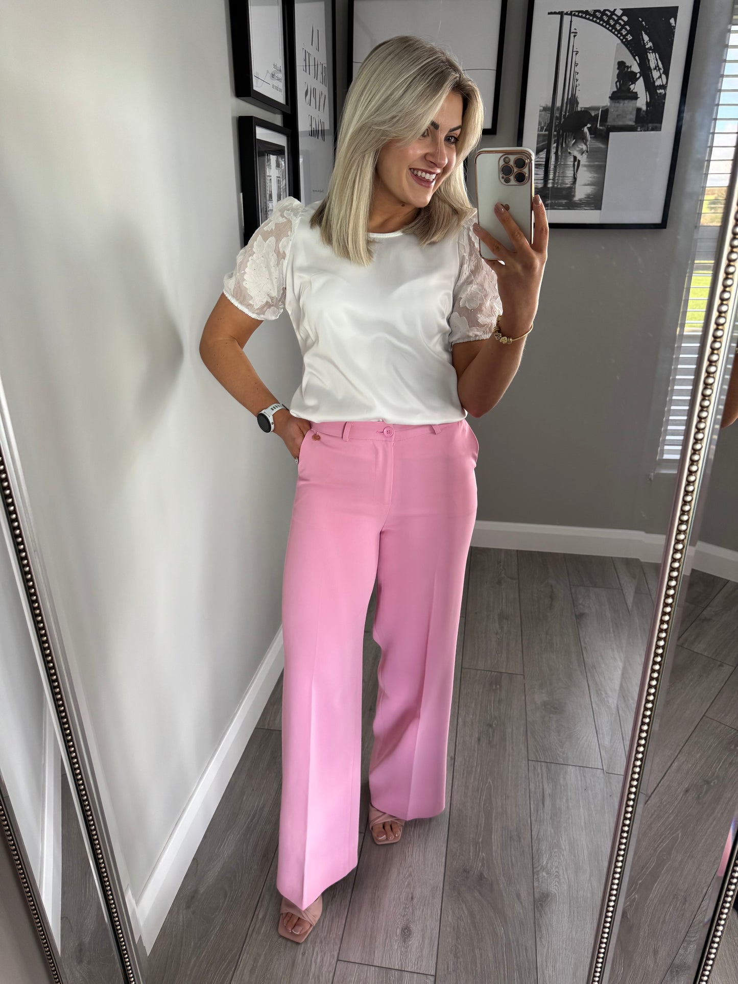 Rant & Rave Sia Pink Wide Trouser