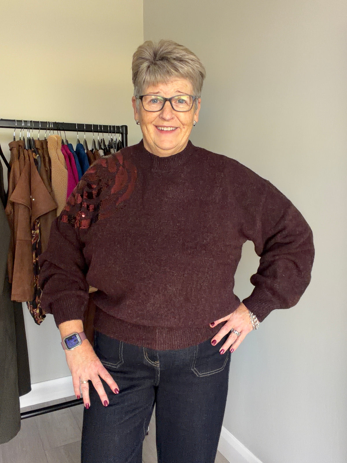 Rant & Rave Sarah Burgundy Jumper