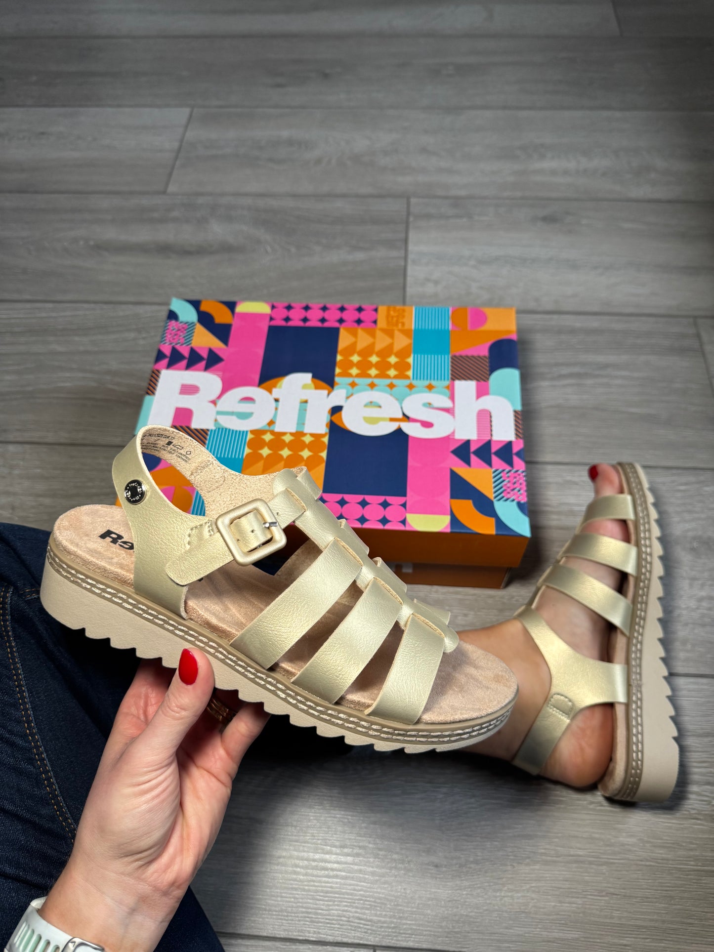 Refresh Gold Gladiator Sandal