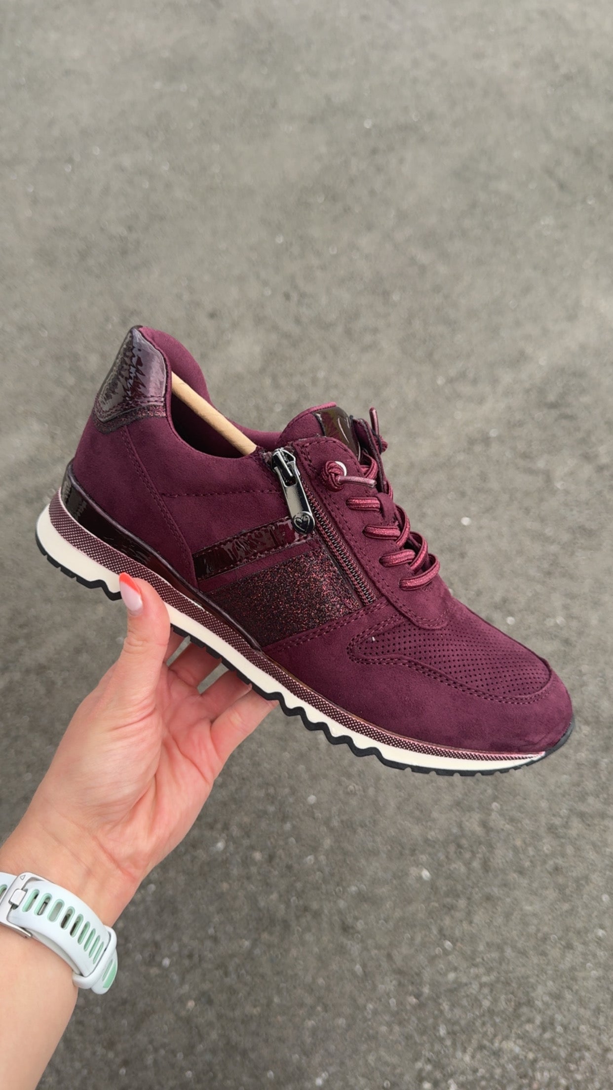 Marco Tozzi Mulberry Comb Zip Trainer