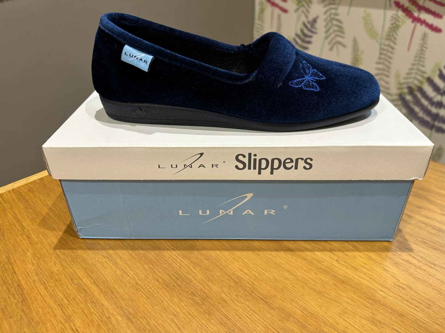 Lunar Butterfly Navy Slipper