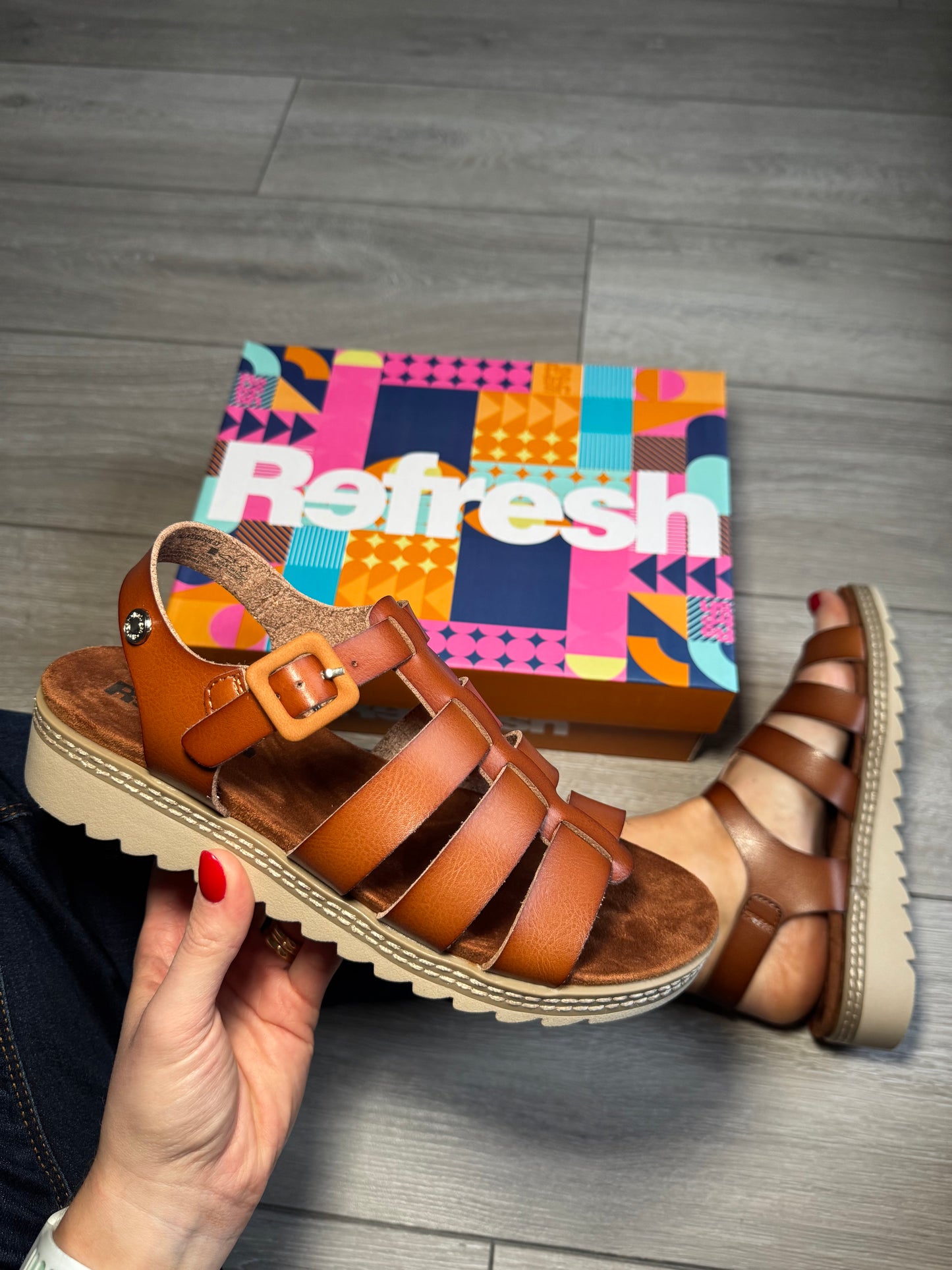 Refresh Camel Gladiator Sandal