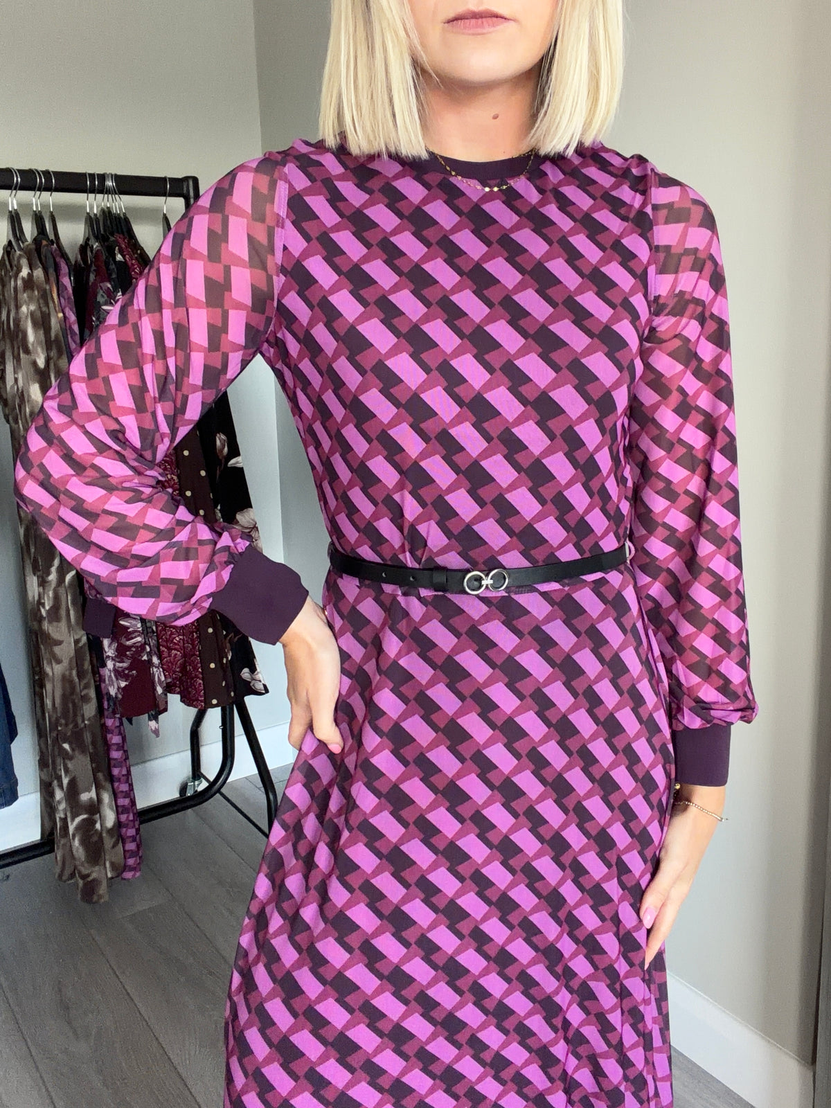 Rant & Rave Lillian Burgundy Dress
