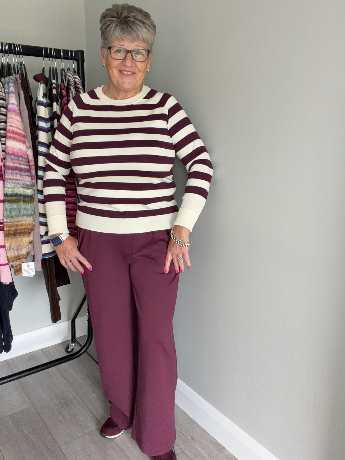 B.Young BYrizetta Fig Cropped Wide Leg Pants
