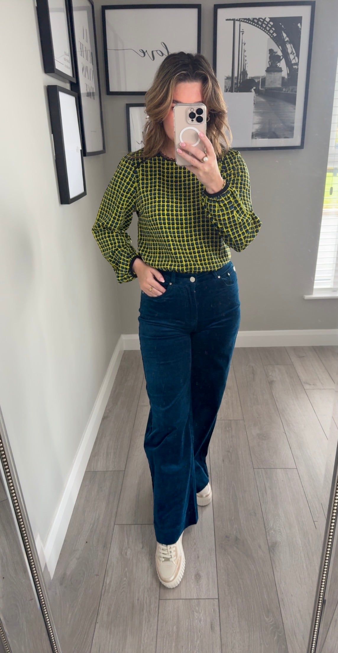 Rant & Rave Jacinda Teal Wide Leg Cord