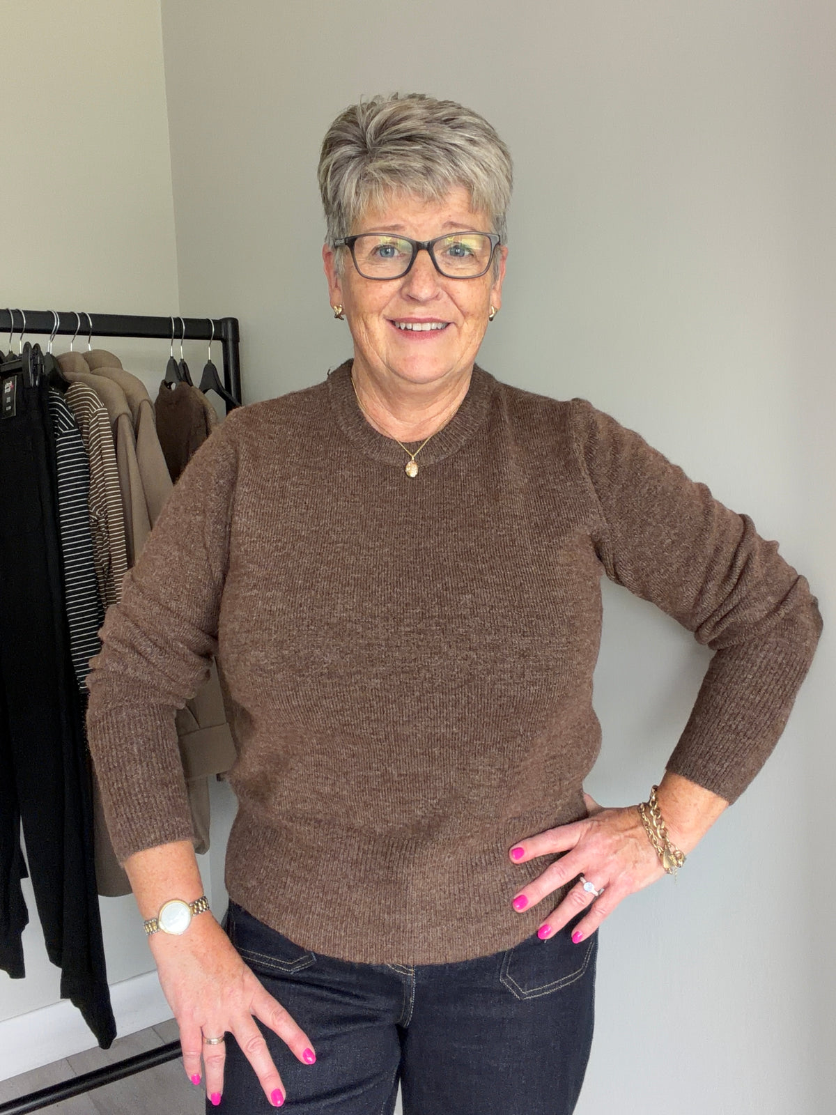 Kaffe KAniel Carafe Melange Crew Neck Pullover