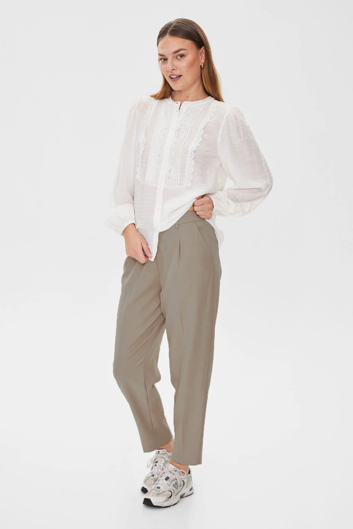 Freequent Beige/Taupe Trousers