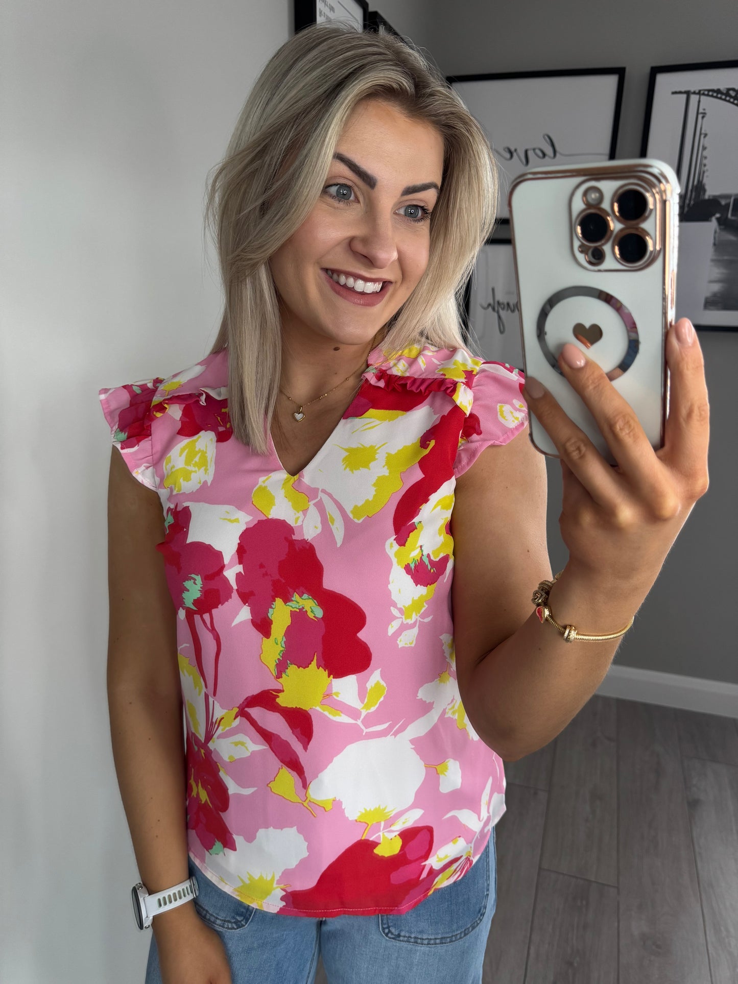 Rant & Rave Leana Pink Top
