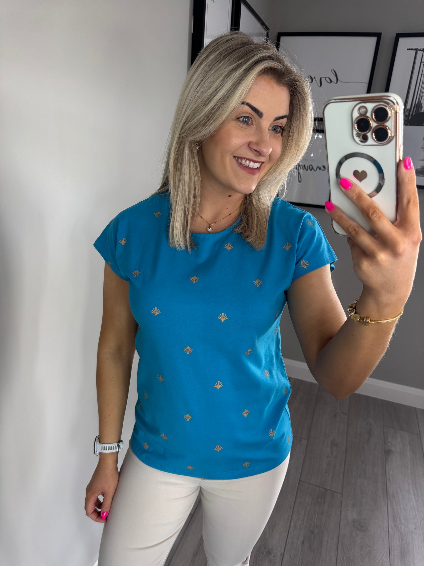 Mudflower Blue Shell Tee