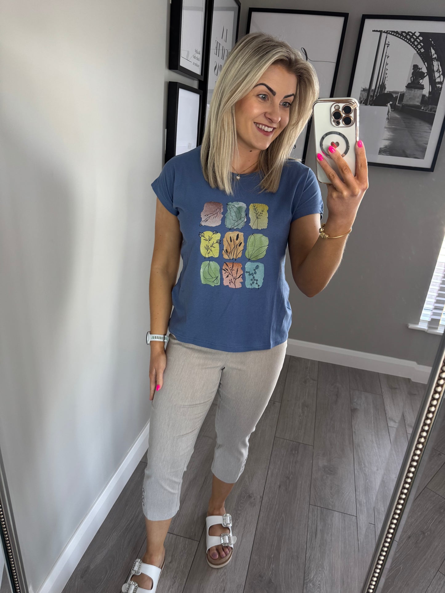 Denim Blue Motif Tee