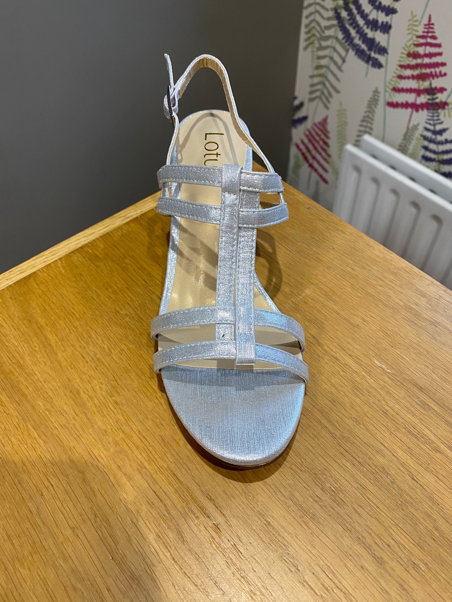 Lotus Mirella Silver Block Sandal
