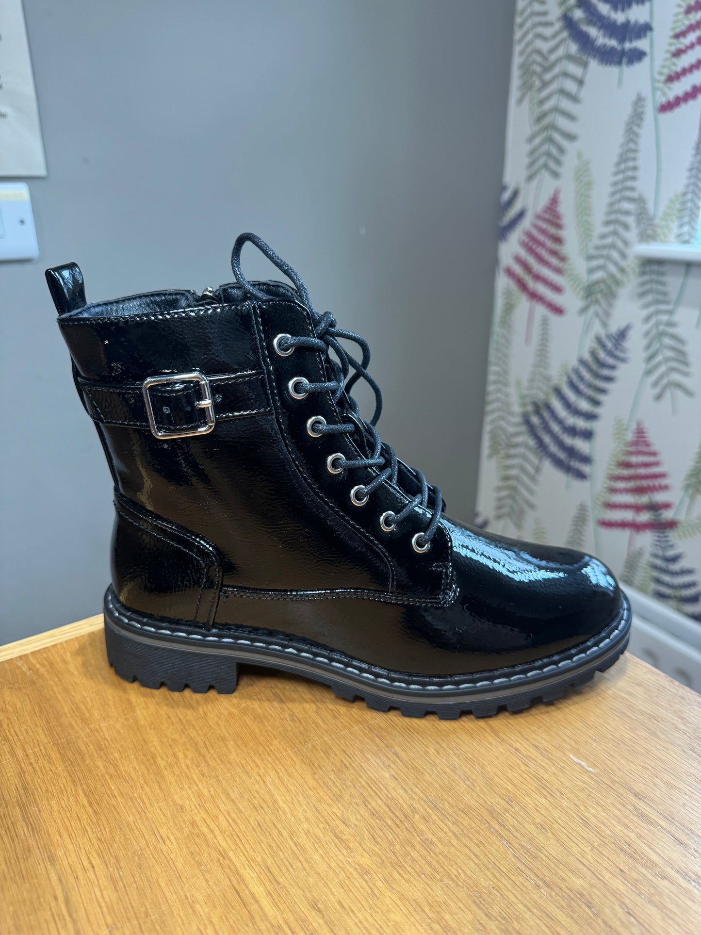 Lunar Parlour Black Patent Boot