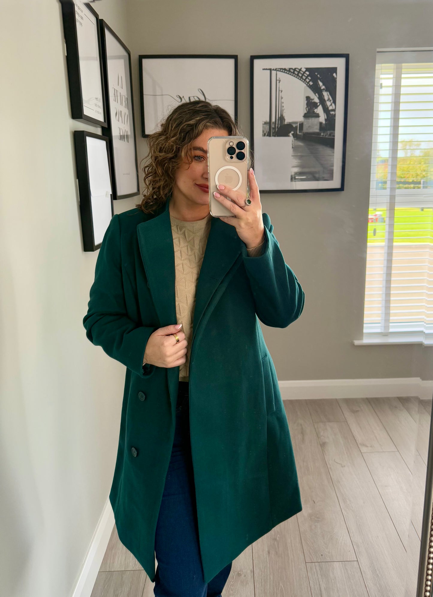 Forest Green Wrap Coat