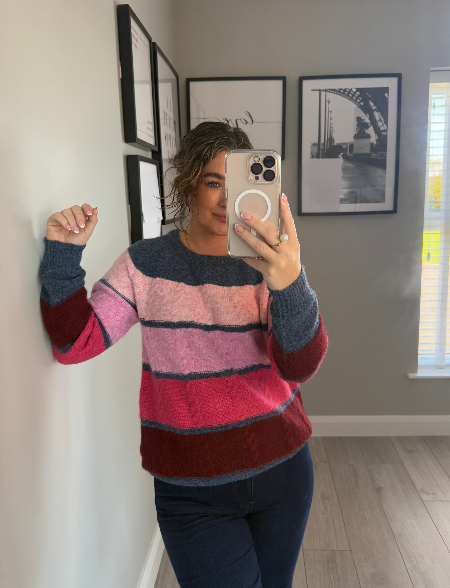 Denim Multi Striped Jumper