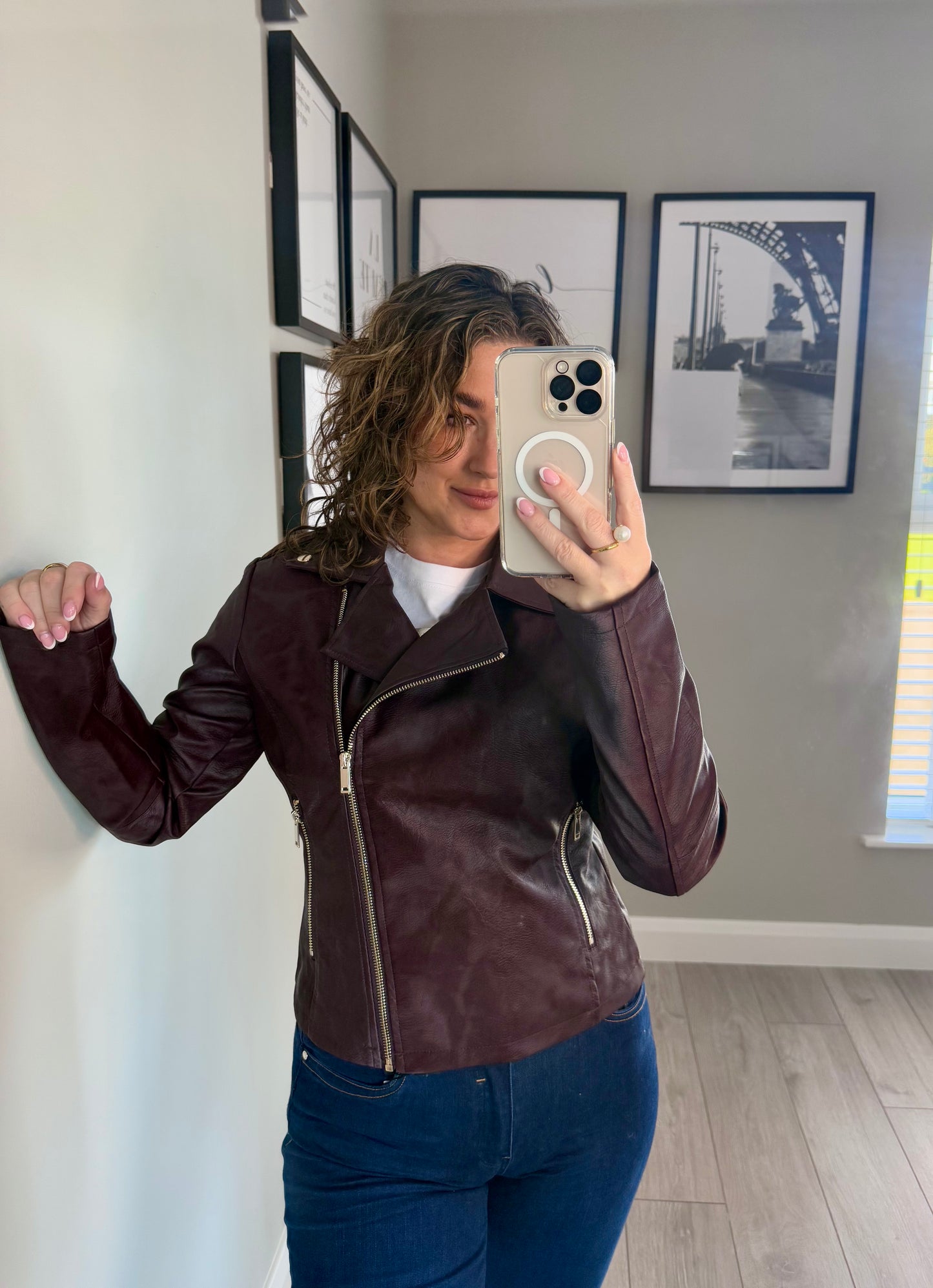 Yest Burgundy Leather Jacket