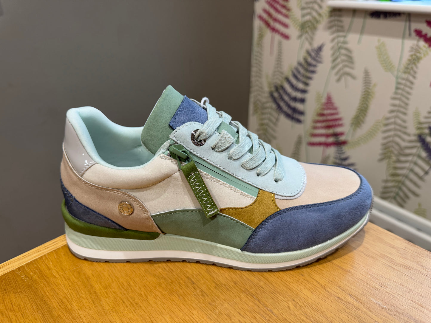 Refresh Denim/Green Zip Trainer
