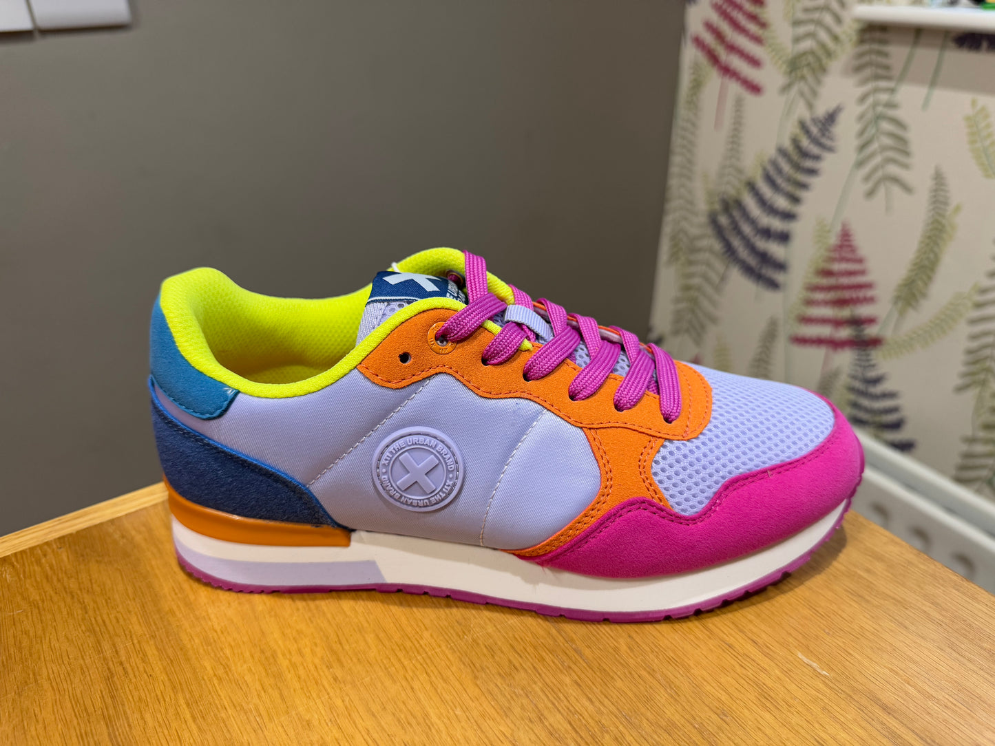 XTI Lilac/Pink Multi Knit Trainer