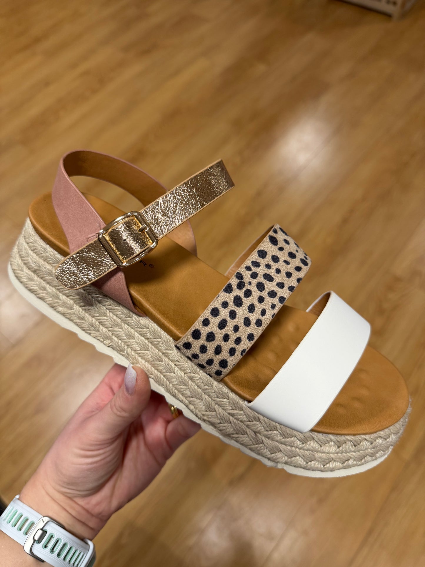 Lunar Summer White Leopard Sandal