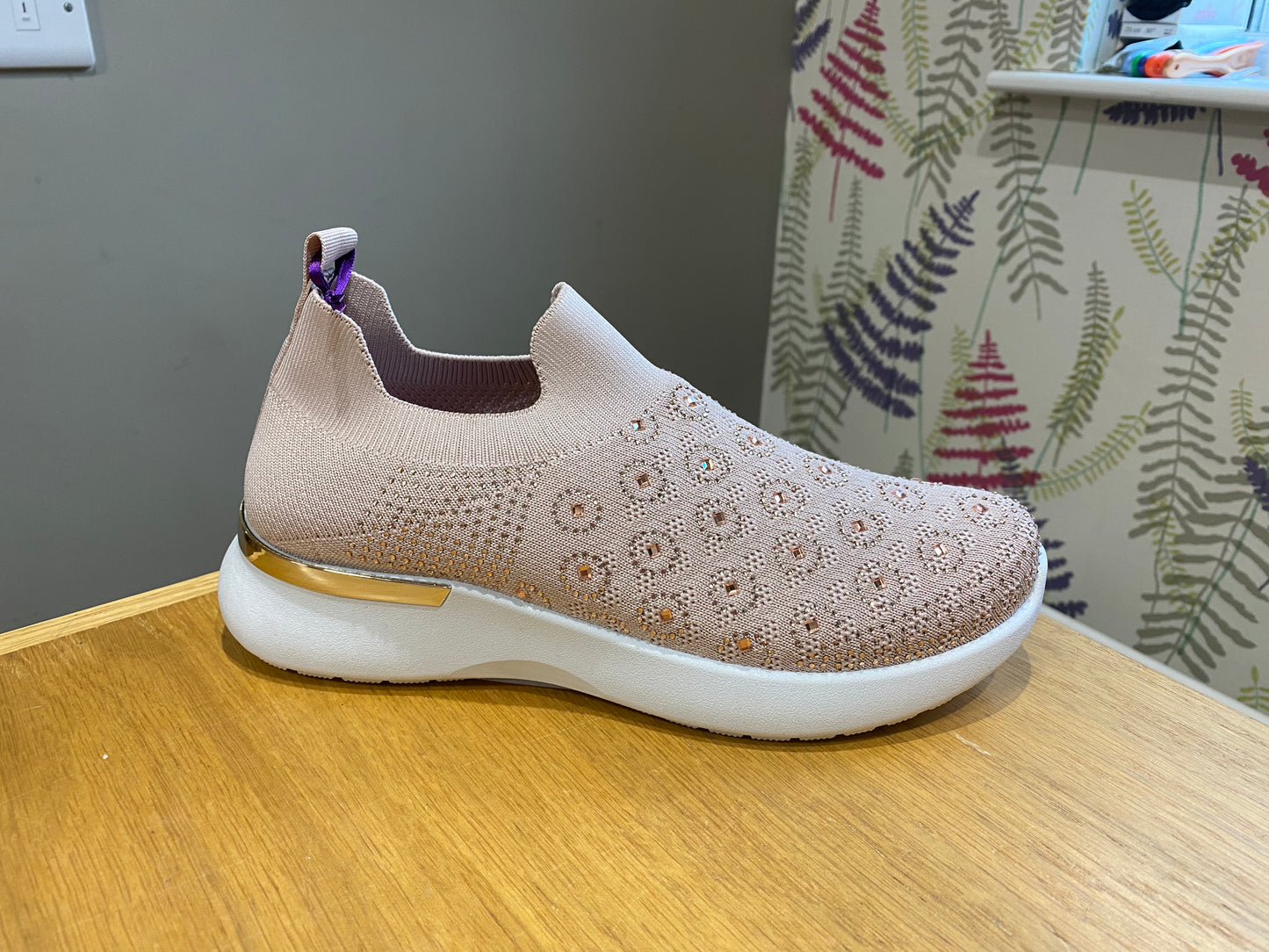 Lotus Stamway Pink Slip On Trainer