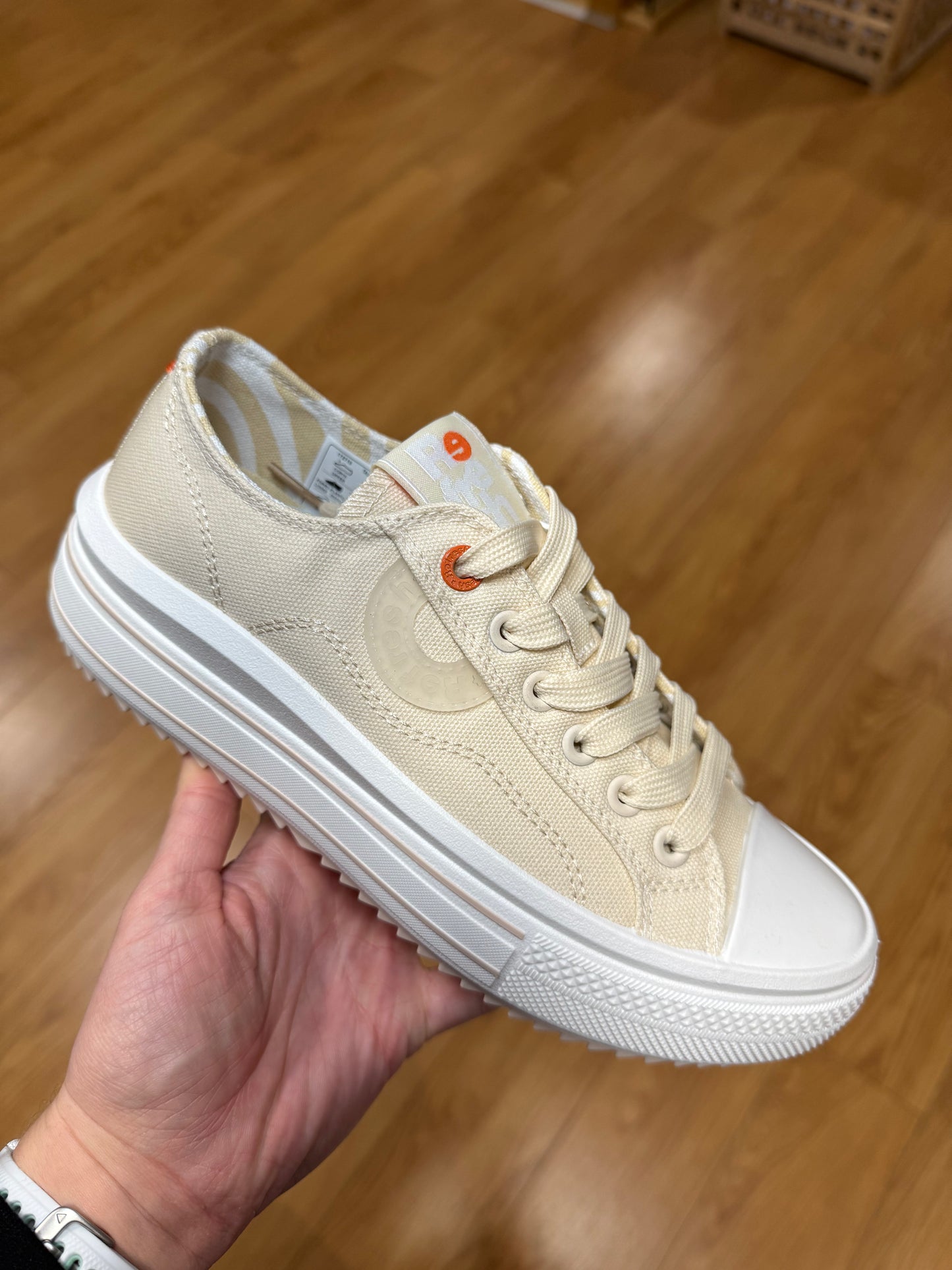 Refresh Beige Canvas Trainer