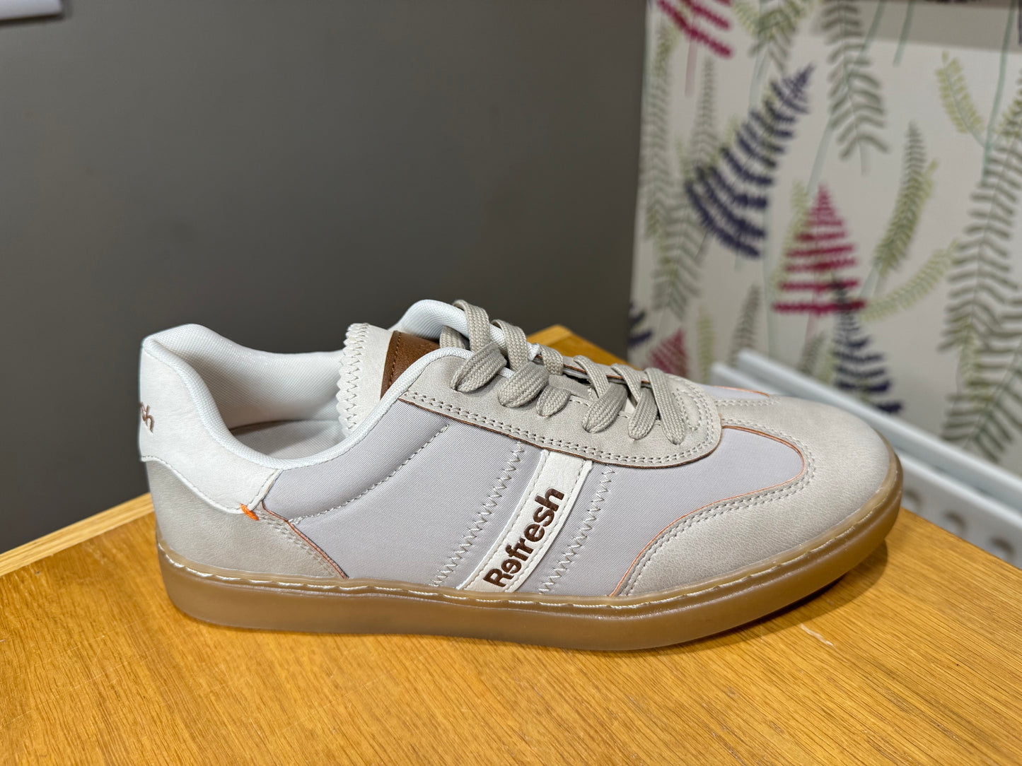 Refresh Taupe Stripe Trainer