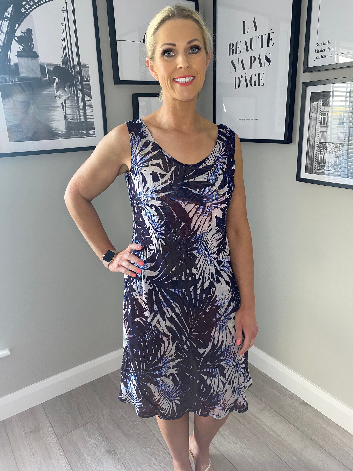 Claudia C Red/Navy Reversible Dress