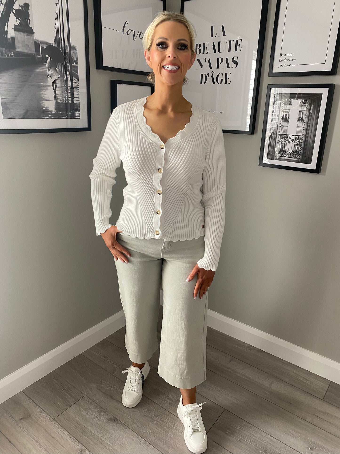 Rant & Rave Drew Putty Wide Crop Jean