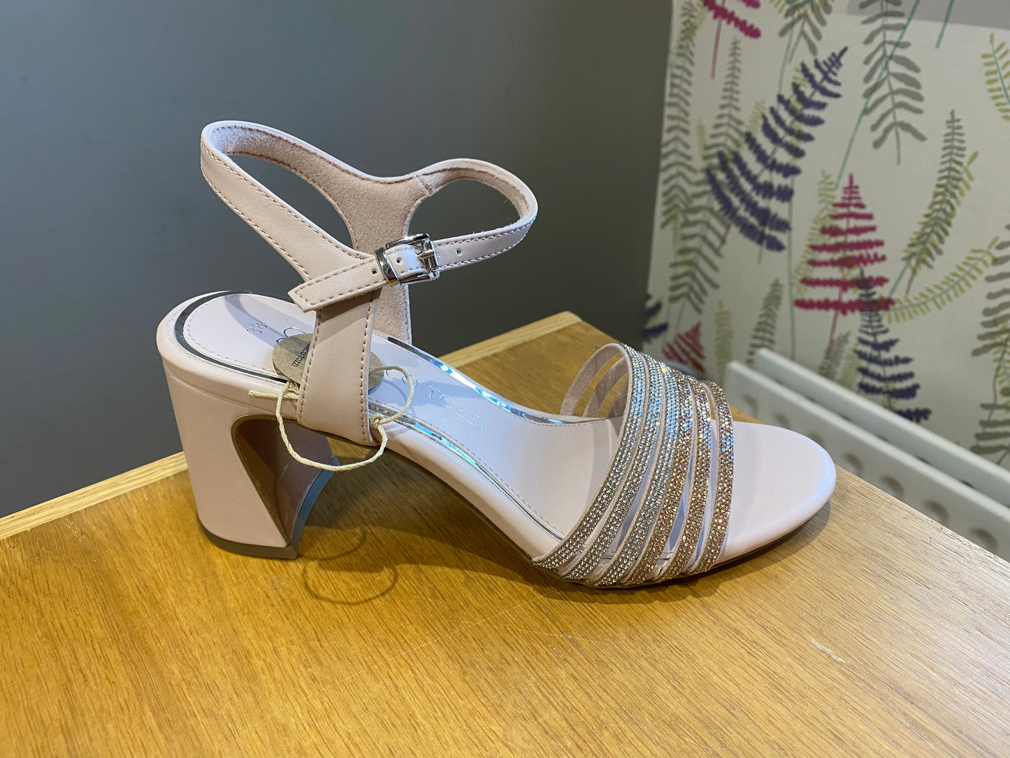 Marco Tozzi Powder Diamante Heeled Sandal