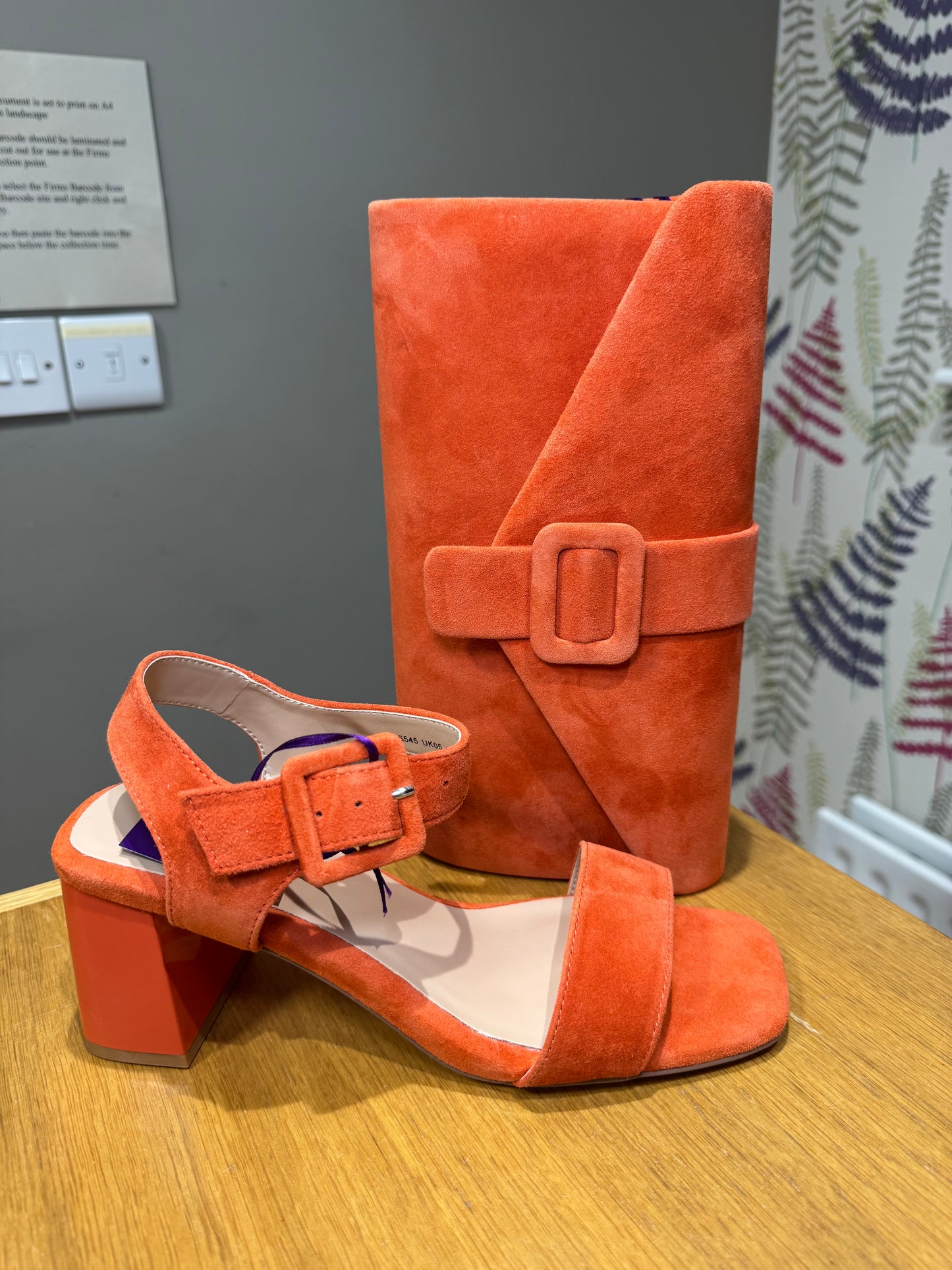 Lotus Norah Orange Block Sandal