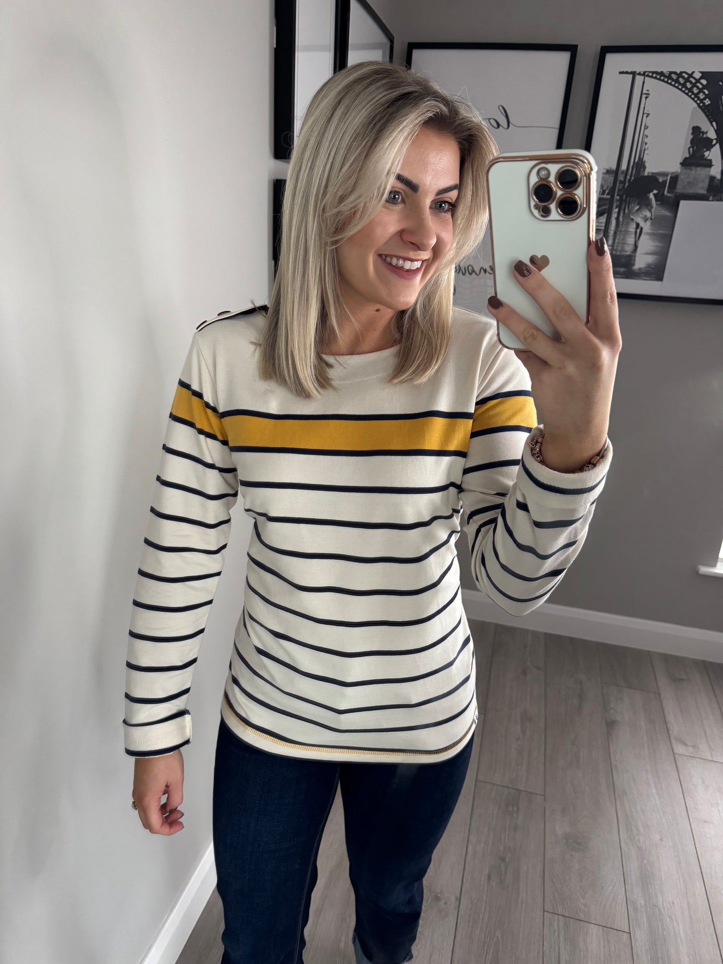 Brakeburn Engineered Stripe Bella Crew