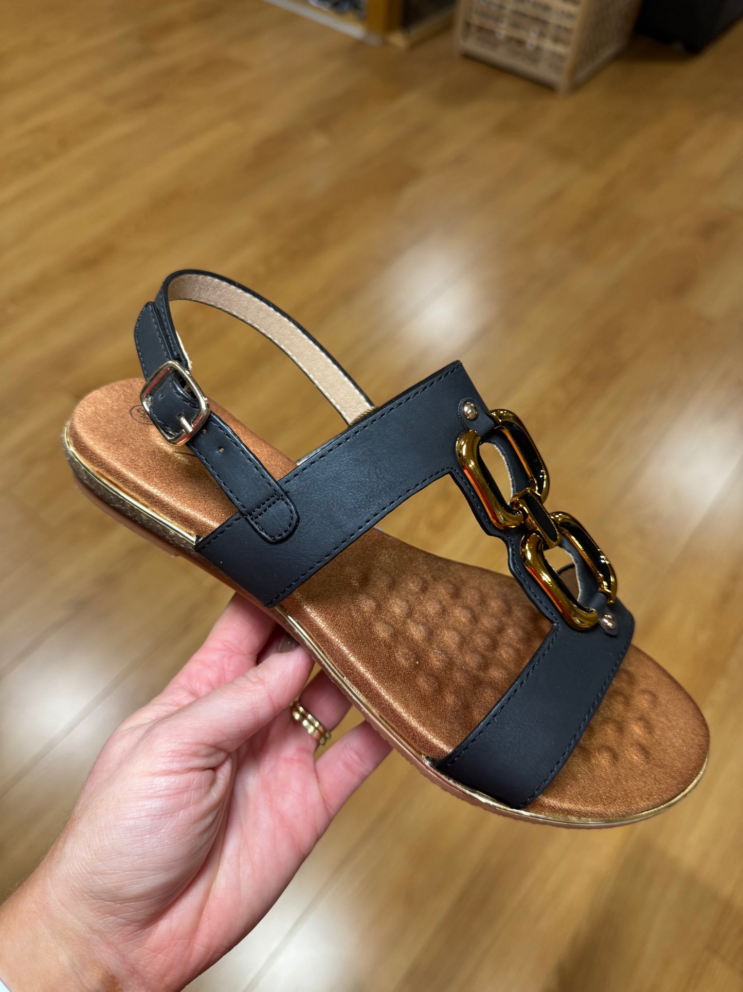 Lunar Darcy Black Sandal