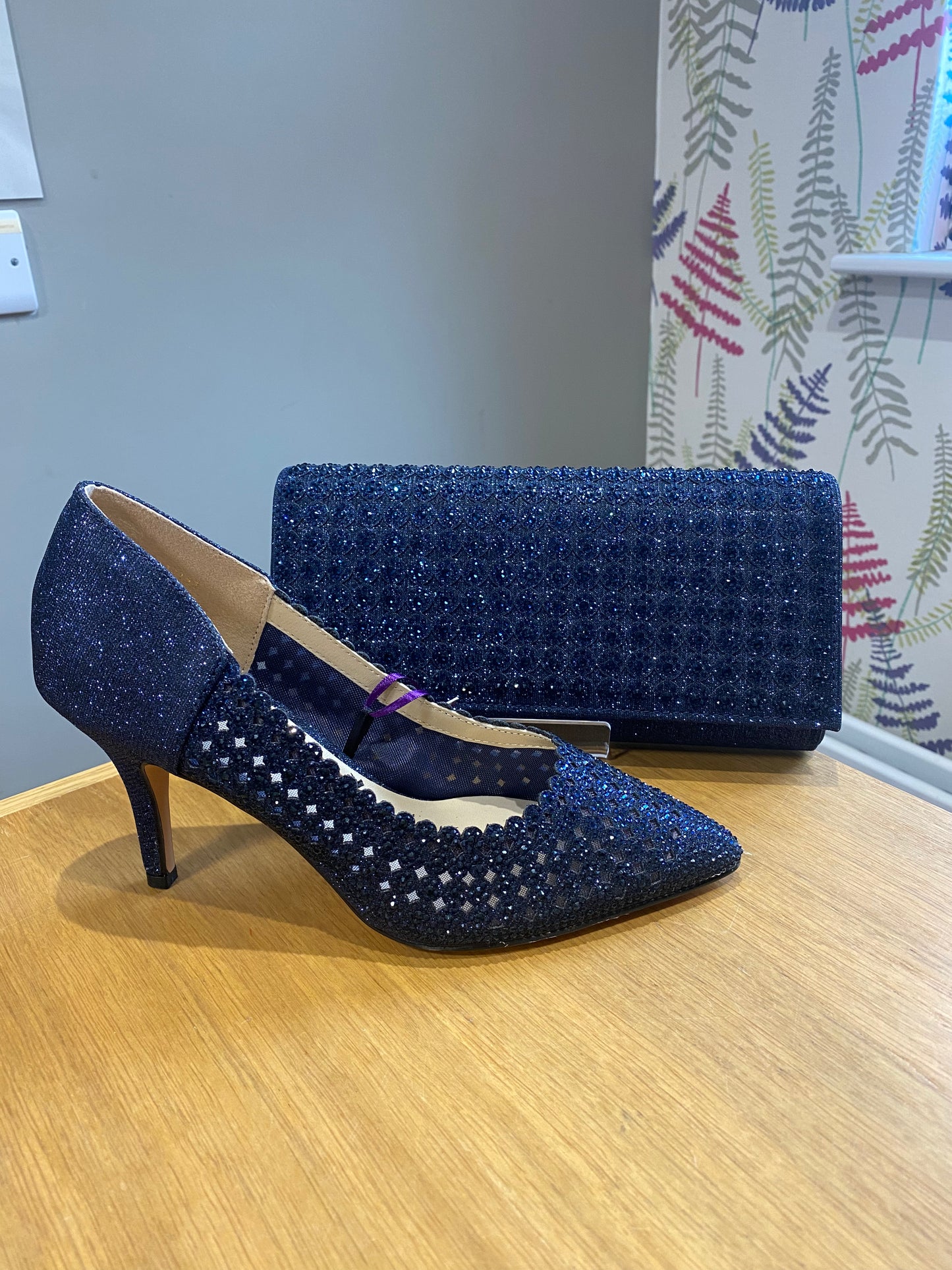 Lotus Viva Navy Shimmer Shoe