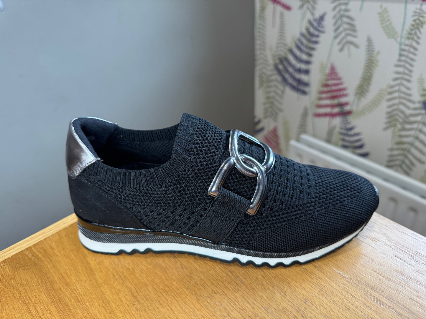 Marco Tozzi Black Slip On Trainer